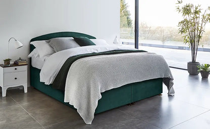 Verdin Apple Ottoman in single